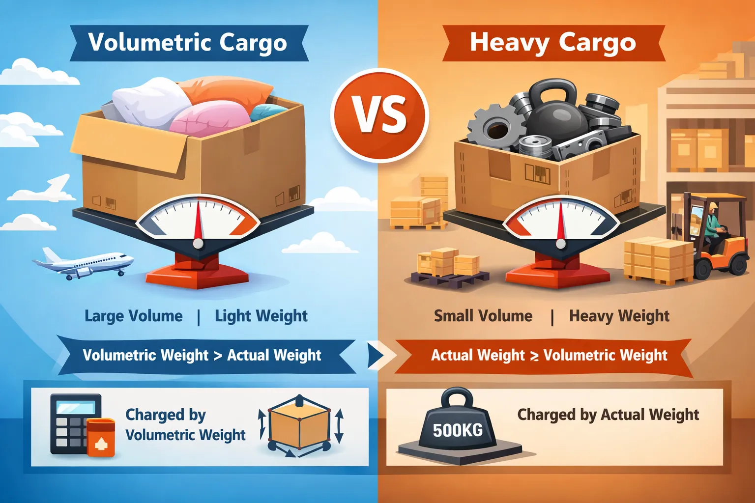 How to Distinguish Between Volumetric Cargo and Heavy Cargo