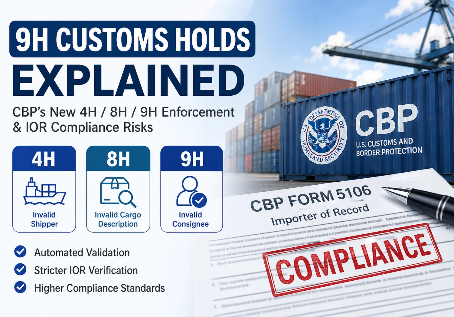 9H Customs Holds: CBP Already Warned the Industry Before Enforcement Began