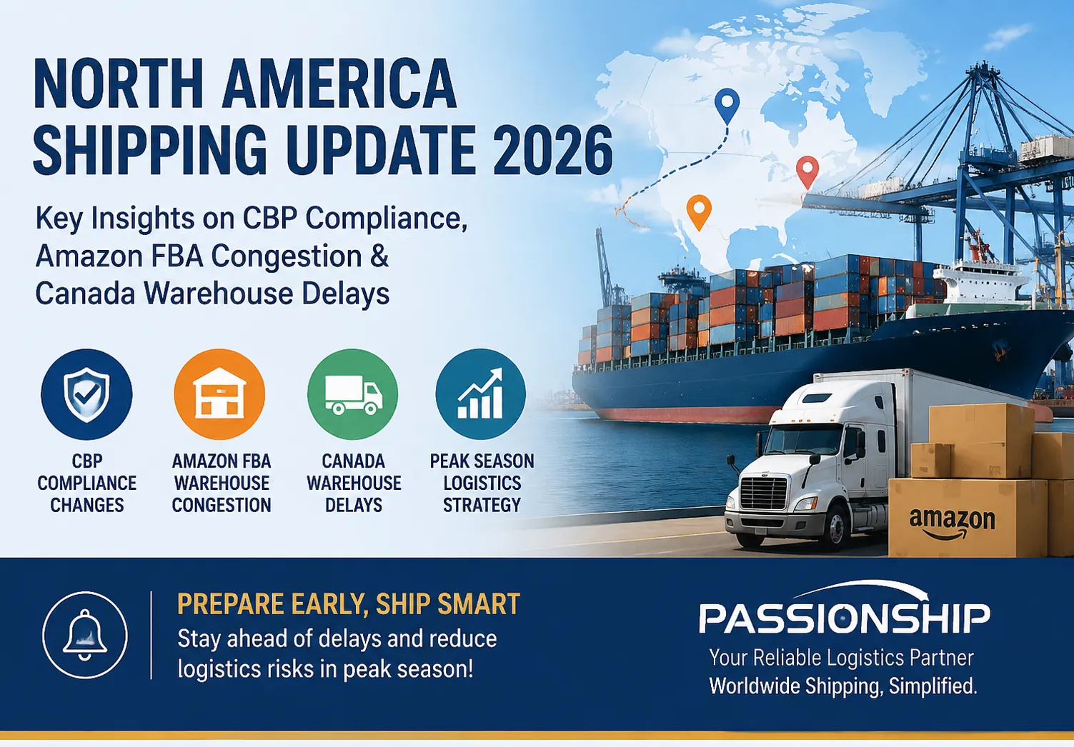 North America Shipping Update 2026: CBP Compliance, Amazon FBA Congestion & Canada Warehouse Delays