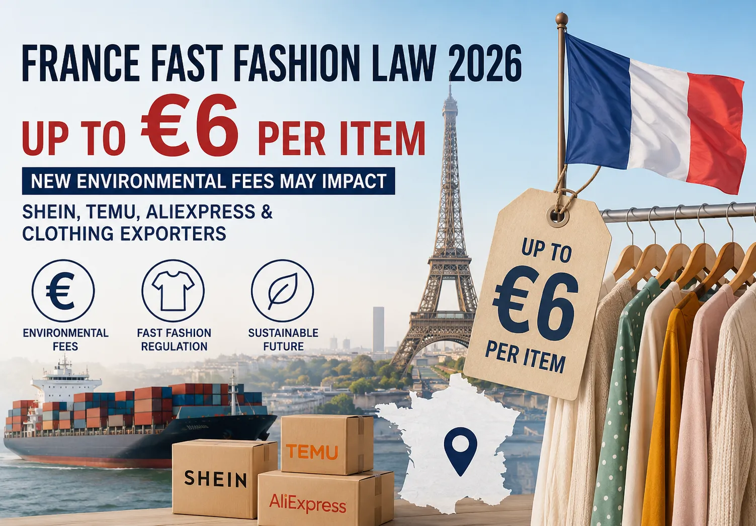 France Fast Fashion Law 2026: Shein, Temu & AliExpress May Face New Environmental Fees Up to €6 Per Item