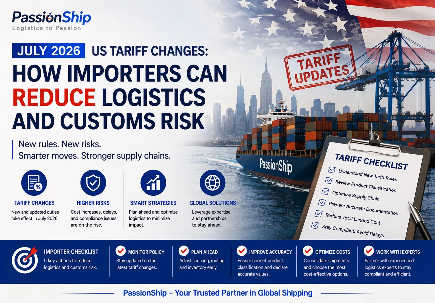 July 2026 U.S. Tariff Changes: How Importers Can Reduce Logistics and Customs Risk