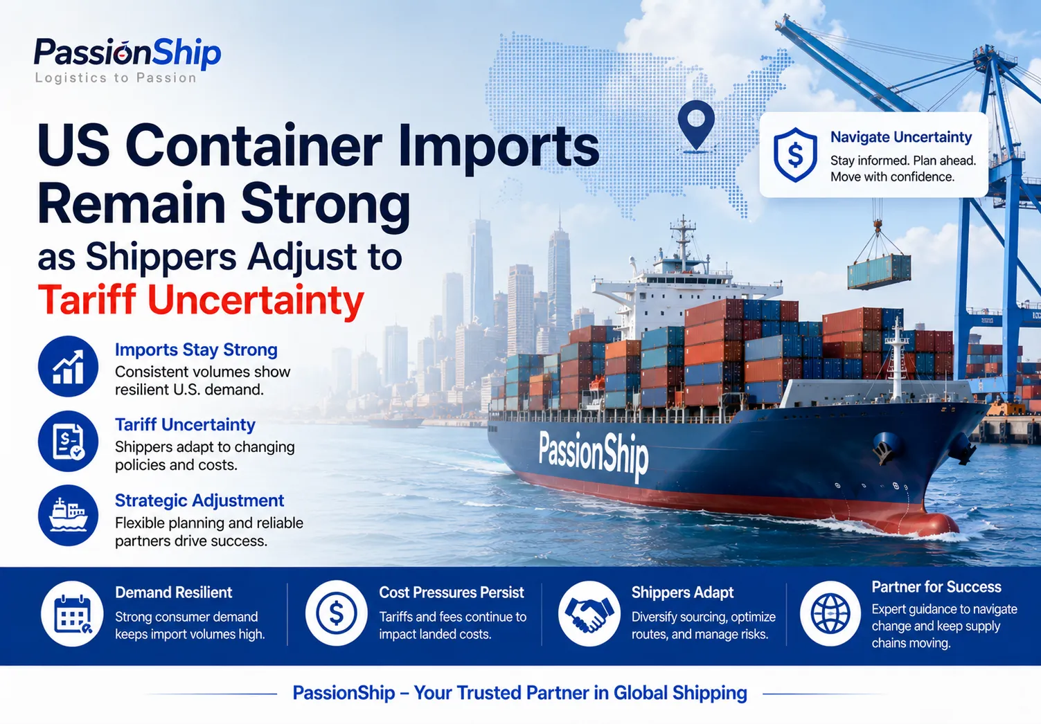 U.S. Container Imports Remain Strong as Shippers Adjust to Tariff Uncertainty