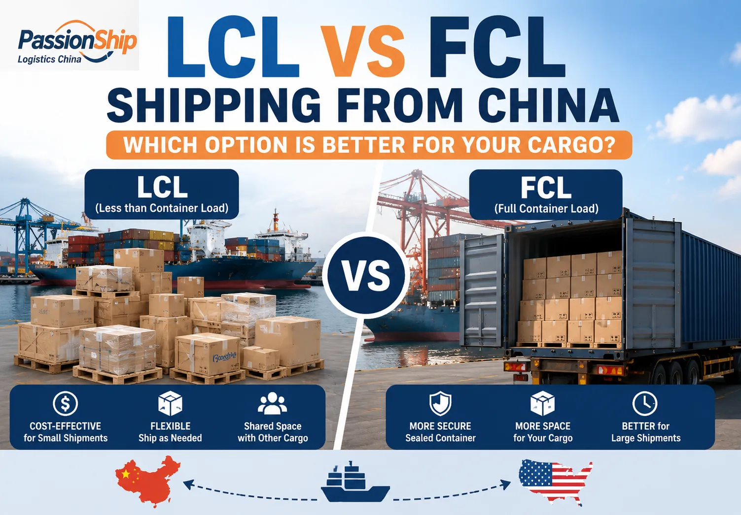 LCL vs FCL Shipping from China: Which Option Is Better for Your Cargo?