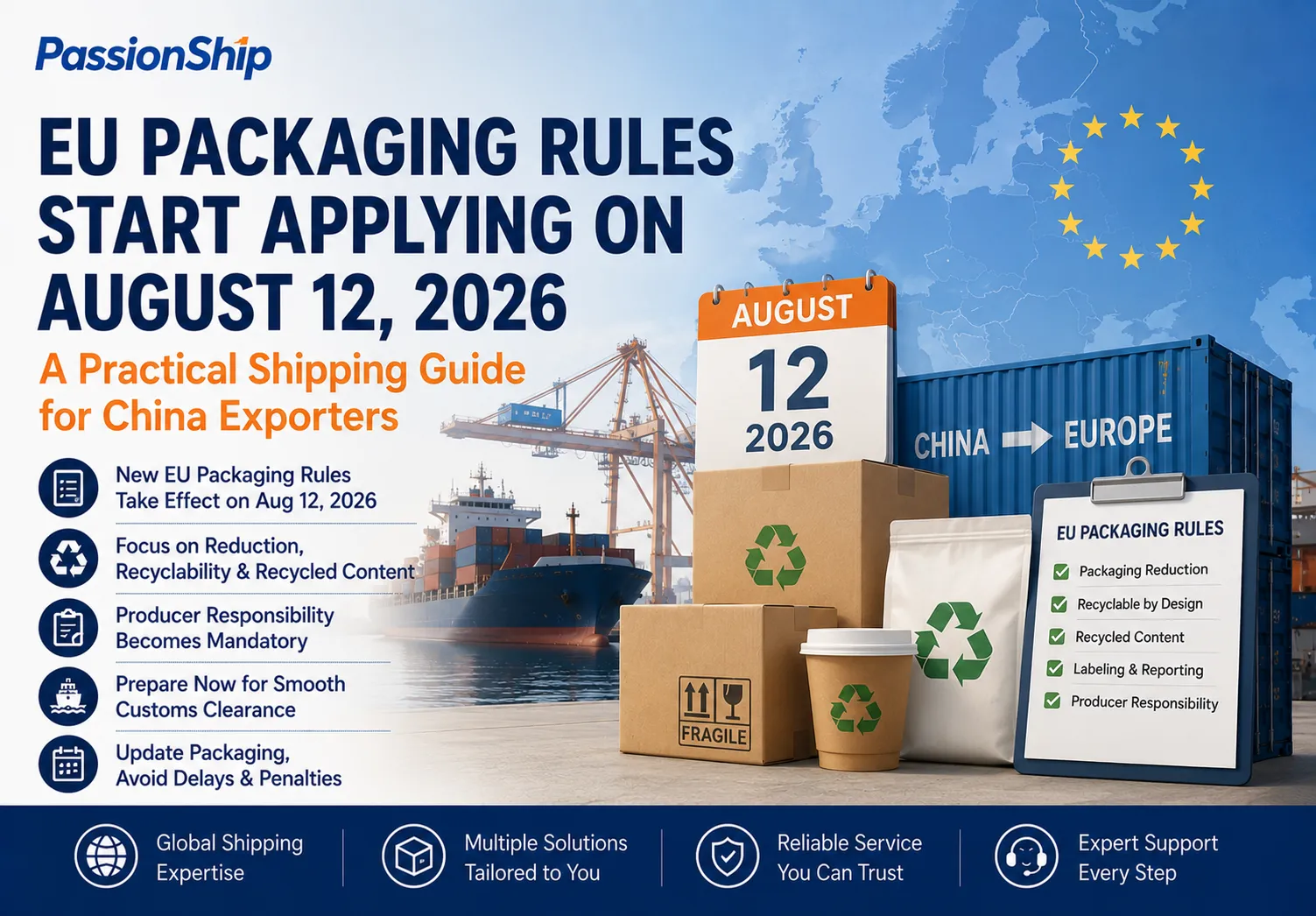 EU Packaging Rules Start Applying on August 12, 2026: A Practical Shipping Guide for China Exporters