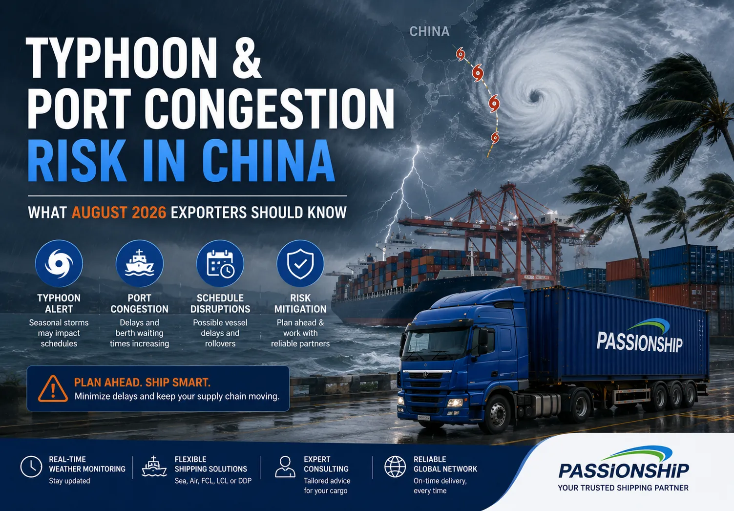 Typhoon and Port Congestion Risk in China: What August 2026 Exporters Should Know