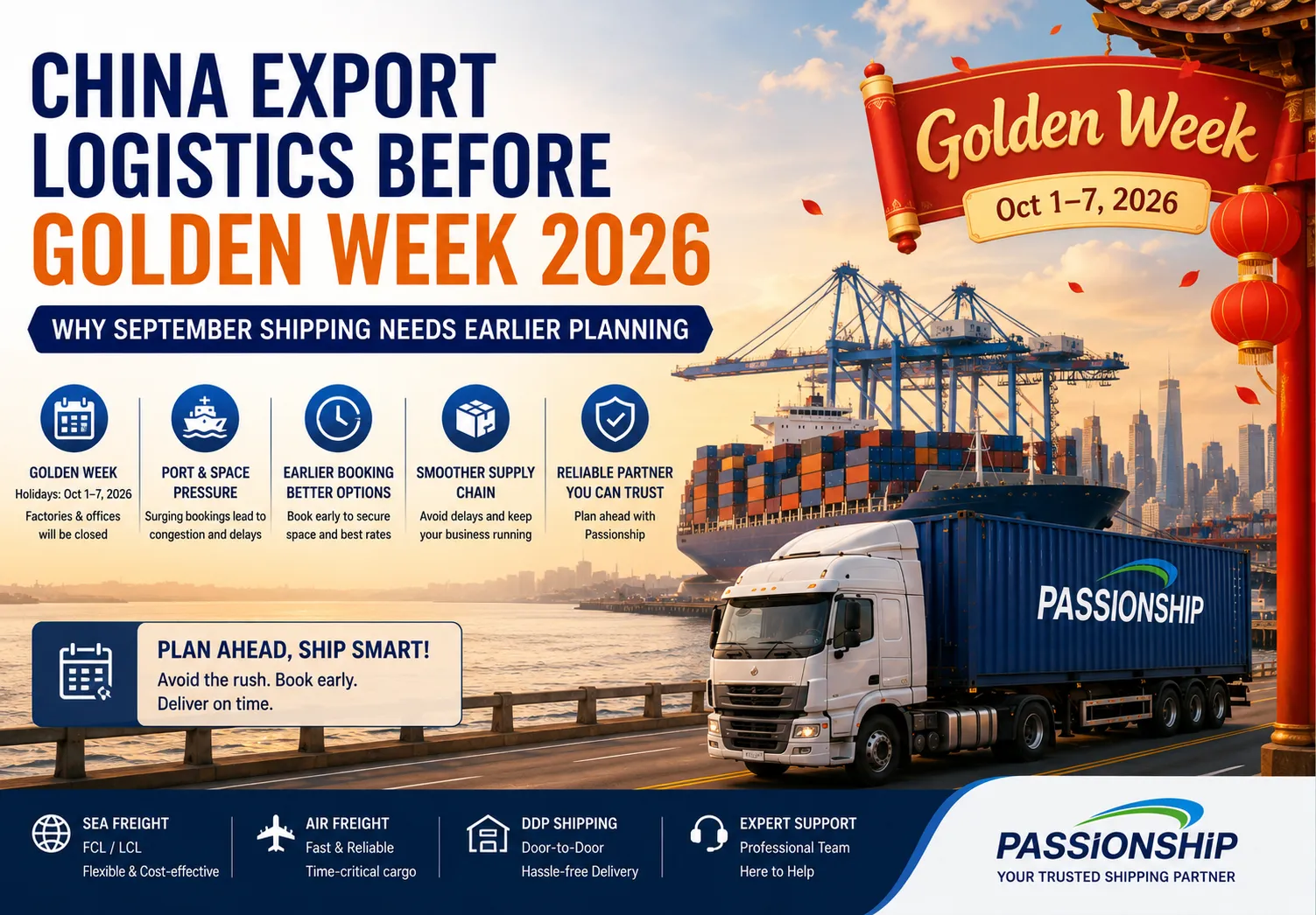 China Export Logistics Before Golden Week 2026: Why September Shipping Needs Earlier Planning